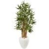 4’ Bamboo Tree In White Oval Planter 1 4’ Bamboo Tree In White Oval Planter -Artificial Flowers Sale artificial 4 bamboo tree in white oval planter nearly natural 414350
