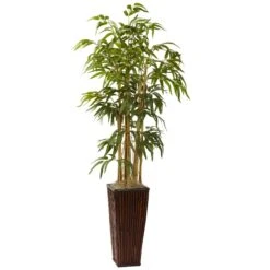 4’ Bamboo W/Decorative Planter