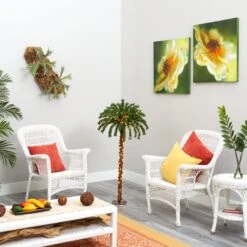 4’ Christmas Palm Artificial Tree With 150 Warm White LED Lights -Artificial Flowers Sale artificial 4 christmas palm artificial tree with 150 warm white led lights nearly natural 815442