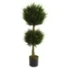 4' Double Ball Cypress Topiary UV Resistant (Indoor/Outdoor) -Artificial Flowers Sale artificial 4 double ball cypress topiary uv resistant indooroutdoor nearly natural 654969