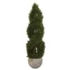 4’ Double Pond Cypress Spiral Artificial Tree In Sand Colored Planter (Indoor/Outdoor) -Artificial Flowers Sale artificial 4 double pond cypress spiral artificial tree in sand colored planter uv resistant indooroutdoor nearly natural 732364