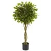4' Ficus Artificial Topiary Tree UV Resistant (Indoor/Outdoor) 1 4' Ficus Artificial Topiary Tree UV Resistant (Indoor/Outdoor) -Artificial Flowers Sale artificial 4 ficus artificial topiary tree uv resistant indooroutdoor nearly natural 874601