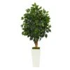 4’ Ficus Artificial Tree In White Tower Planter -Artificial Flowers Sale artificial 4 ficus artificial tree in white tower planter nearly natural 618367