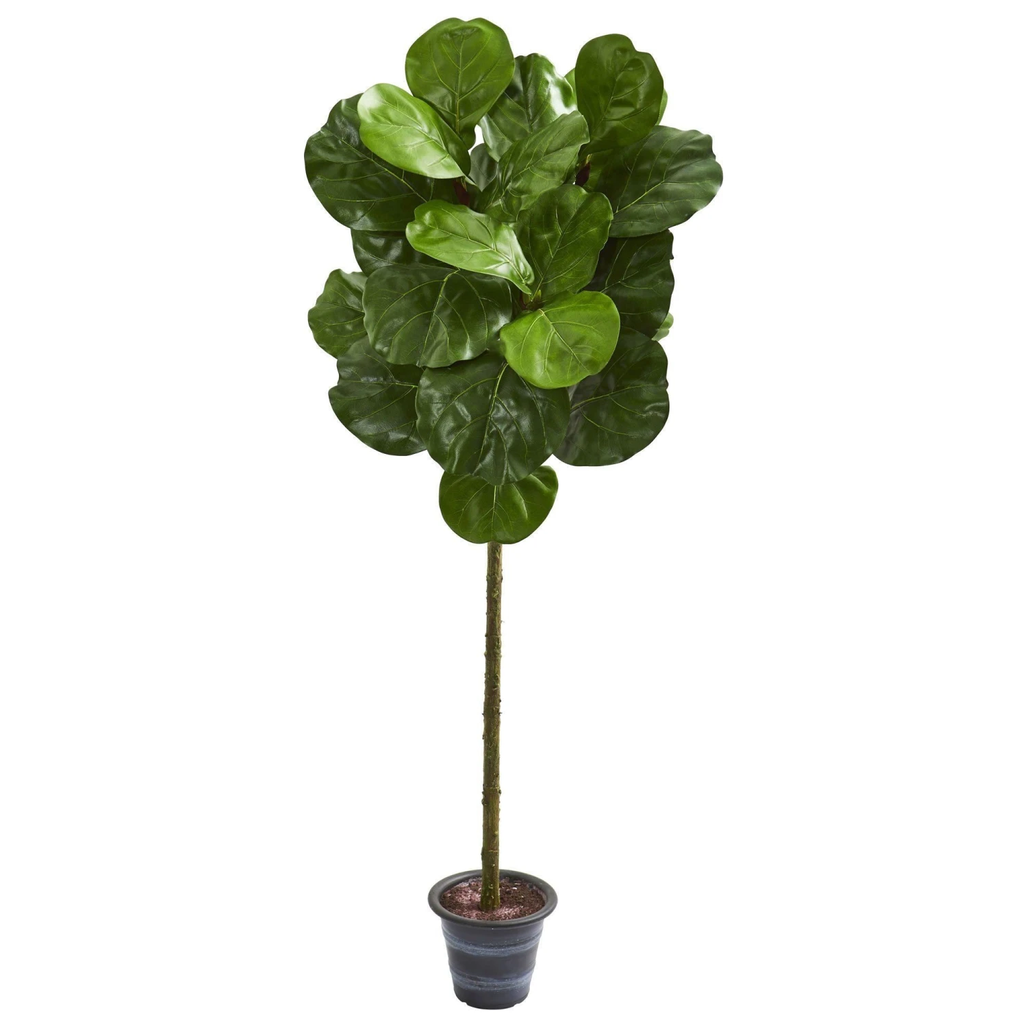 4’ Fiddle Leaf Artificial Tree With Decorative Planter 3 4’ Fiddle Leaf Artificial Tree With Decorative Planter