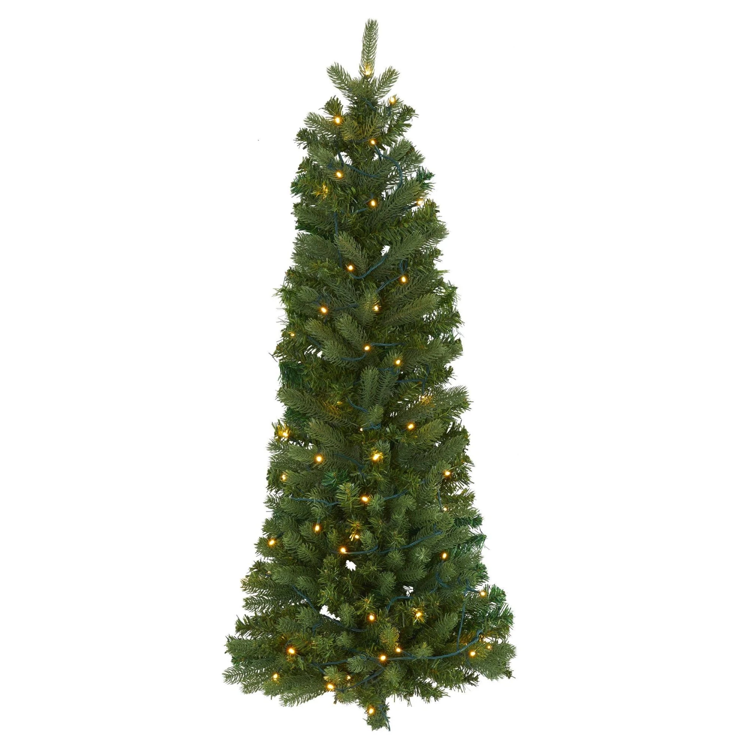 4' Flat Back Wall Hanging Artificial Christmas Tree With 50 Clear LED Lights 3 4' Flat Back Wall Hanging Artificial Christmas Tree With 50 Clear LED Lights