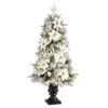 4’ Flocked Artificial Christmas Tree With 223 Bendable Branches And 100 Warm Lights In Decorative Urn 1 4’ Flocked Artificial Christmas Tree With 223 Bendable Branches And 100 Warm Lights In Decorative Urn -Artificial Flowers Sale artificial 4 flocked artificial christmas tree with 223 bendable branches and 100 warm lights in decorative urn nearly natural 770134