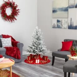 4’ Flocked Fraser Fir Artificial Christmas Tree With 300 Warm White Lights And 967 Bendable Branches 15 4’ Flocked Fraser Fir Artificial Christmas Tree With 300 Warm White Lights And 967 Bendable Branches -Artificial Flowers Sale artificial 4 flocked fraser fir artificial christmas tree with 300 warm white lights and 967 bendable branches nearly natural 433353