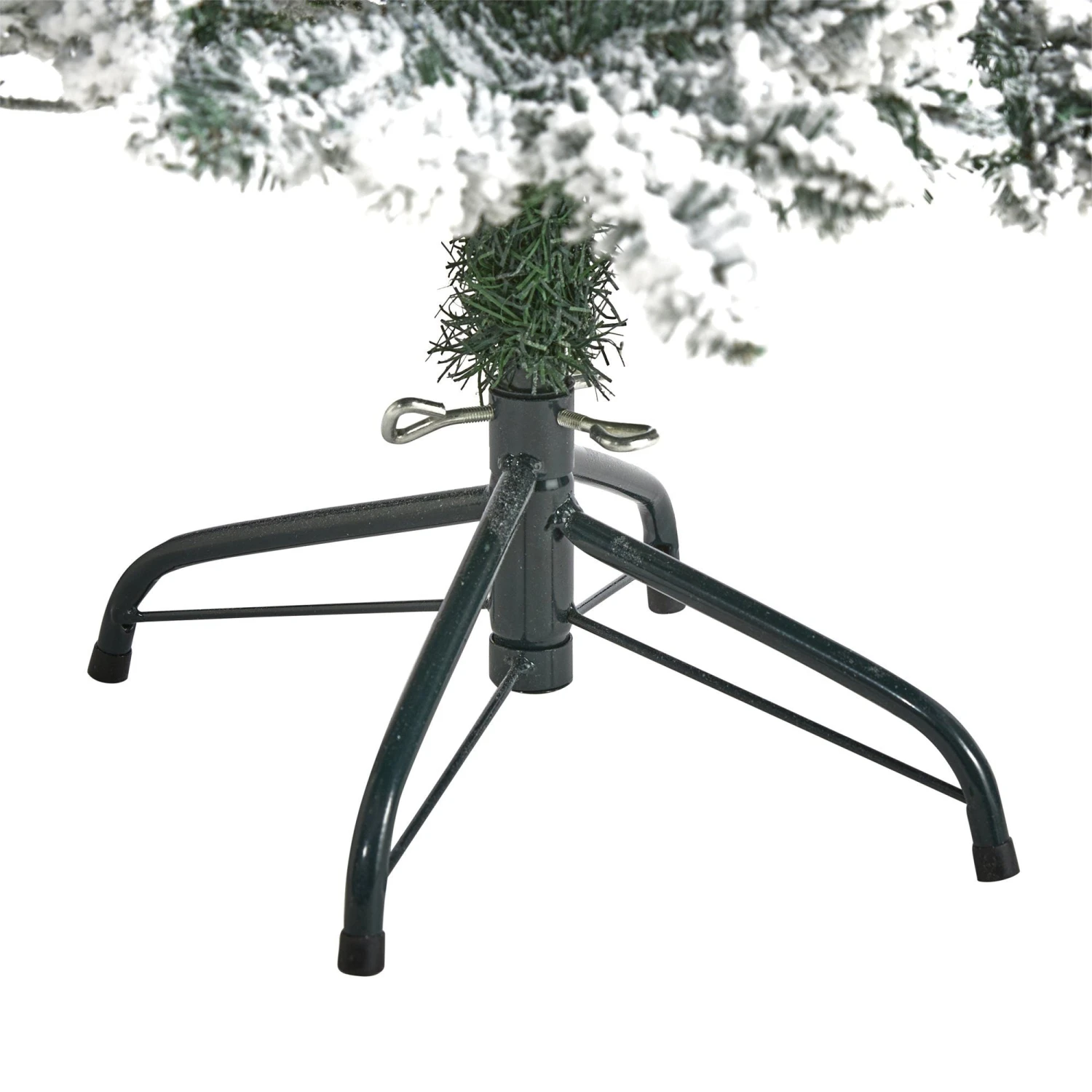 4’ Flocked Livingston Fir Artificial Christmas Tree With Pine Cones And 150 Clear Warm LED Lights 6 4’ Flocked Livingston Fir Artificial Christmas Tree With Pine Cones And 150 Clear Warm LED Lights - Image 4