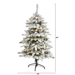 4’ Flocked Livingston Fir Artificial Christmas Tree With Pine Cones And 150 Clear Warm LED Lights 10 4’ Flocked Livingston Fir Artificial Christmas Tree With Pine Cones And 150 Clear Warm LED Lights -Artificial Flowers Sale artificial 4 flocked livingston fir artificial christmas tree with pine cones and 150 clear warm led lights nearly natural 803995