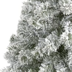 4' Flocked West Virginia Fir Artificial Christmas Tree -Artificial Flowers Sale artificial 4 flocked west virginia fir artificial christmas tree nearly natural 714887