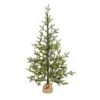 4’ Fraser Fir “Natural Look” Artificial Christmas Tree With 100 Clear LED Lights, A Burlap Base And 403 Bendable Branches -Artificial Flowers Sale artificial 4 fraser fir natural look artificial christmas tree with 100 clear led lights a burlap base and nearly natural 778310