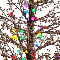 4’ Frosted Berry Twig Artificial Christmas Tree -Artificial Flowers Sale artificial 4 frosted berry twig tree with 100 multicolored gum ball led lights and 240 bendable branches nearly natural 269337