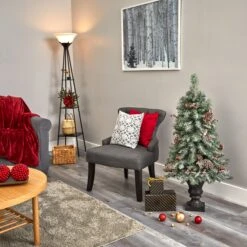 4’ Frosted Pine, Pinecone And Berries Artificial Christmas Tree With 100 Clear LED Lights In Decorative Urn 15 4’ Frosted Pine, Pinecone And Berries Artificial Christmas Tree With 100 Clear LED Lights In Decorative Urn -Artificial Flowers Sale artificial 4 frosted pine pinecone and berries artificial christmas tree with 100 clear led lights in decorative urn nearly natural 286755