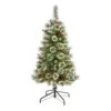 4’ Frosted Swiss Pine Artificial Christmas Tree With 100 Clear LED Lights And Berries 2 4’ Frosted Swiss Pine Artificial Christmas Tree With 100 Clear LED Lights And Berries -Artificial Flowers Sale artificial 4 frosted swiss pine artificial christmas tree with 100 clear led lights and berries nearly natural 373993