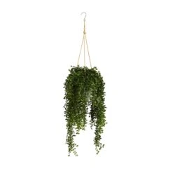 4’ Gleditsia Artificial Plant In Hanging Metal Bucket UV Resistant (Indoor/Outdoor)