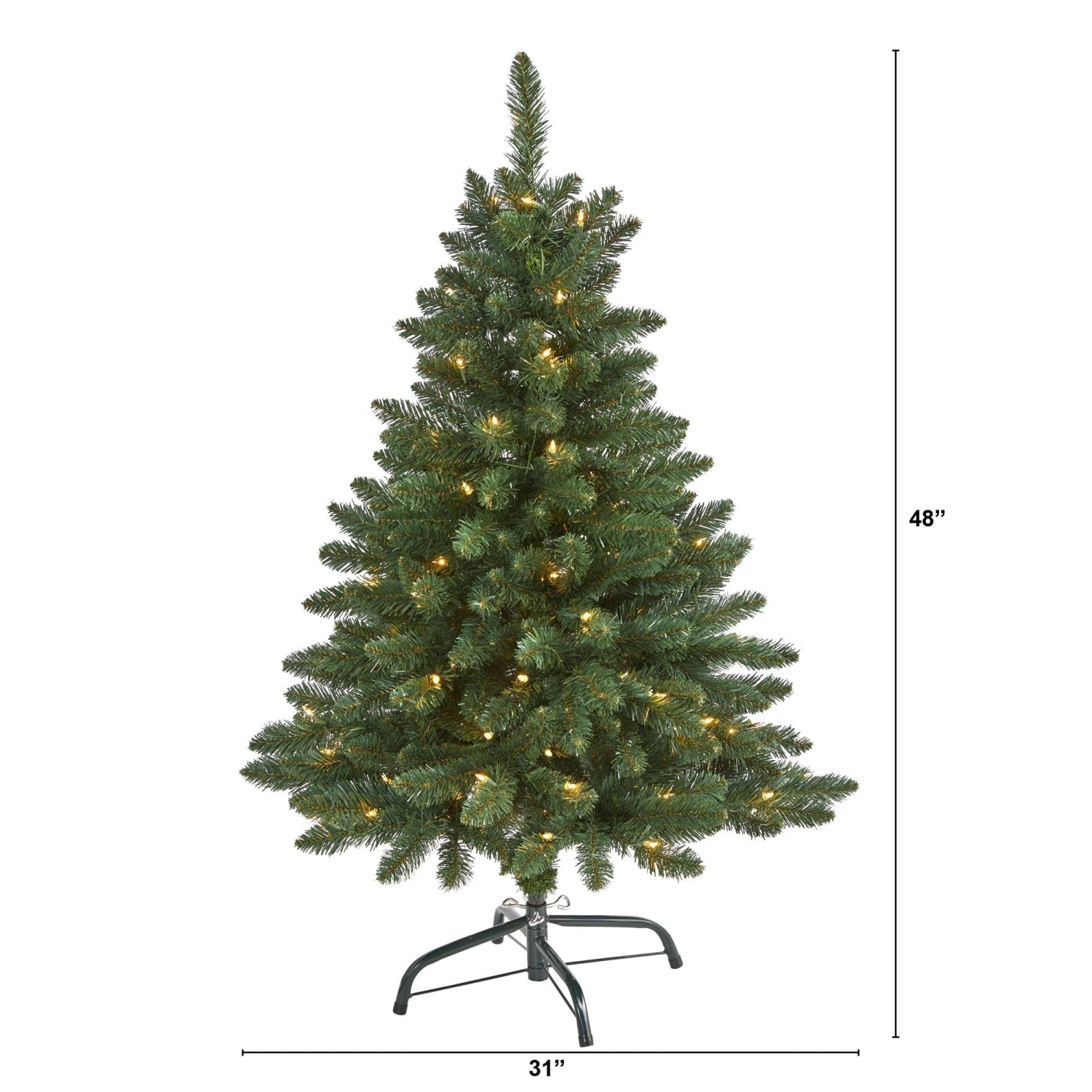 4’ Northern Rocky Spruce Artificial Christmas Tree With 100 Clear Lights And 268 Bendable Branches 4 4’ Northern Rocky Spruce Artificial Christmas Tree With 100 Clear Lights And 268 Bendable Branches - Image 2