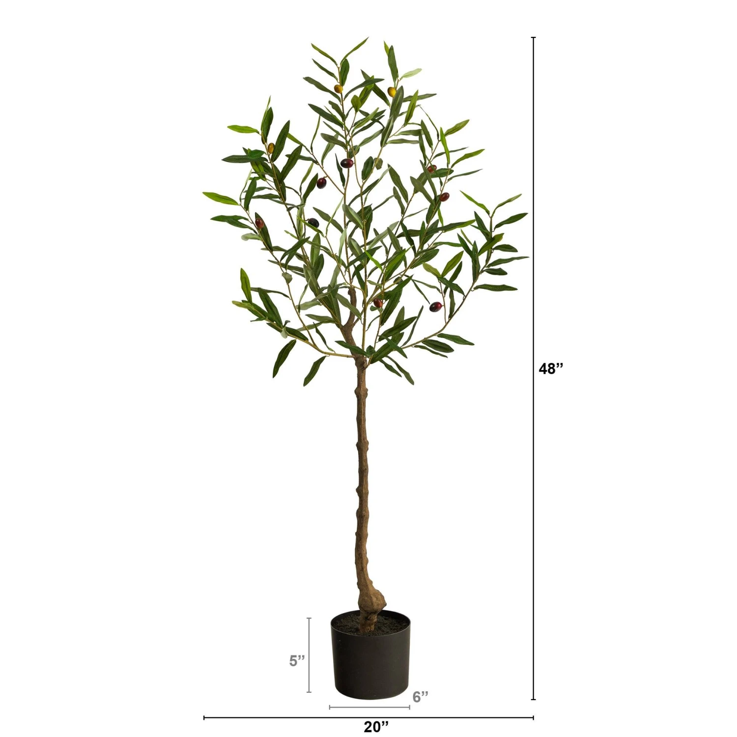 4’ Olive Artificial Tree 5 4’ Olive Artificial Tree - Image 3