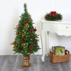 4’ Pine, Pinecone And Berries Artificial Christmas Tree In Decorative Urn 16 4’ Pine, Pinecone And Berries Artificial Christmas Tree In Decorative Urn -Artificial Flowers Sale artificial 4 pine pinecone and berries artificial christmas tree in decorative urn nearly natural 352531