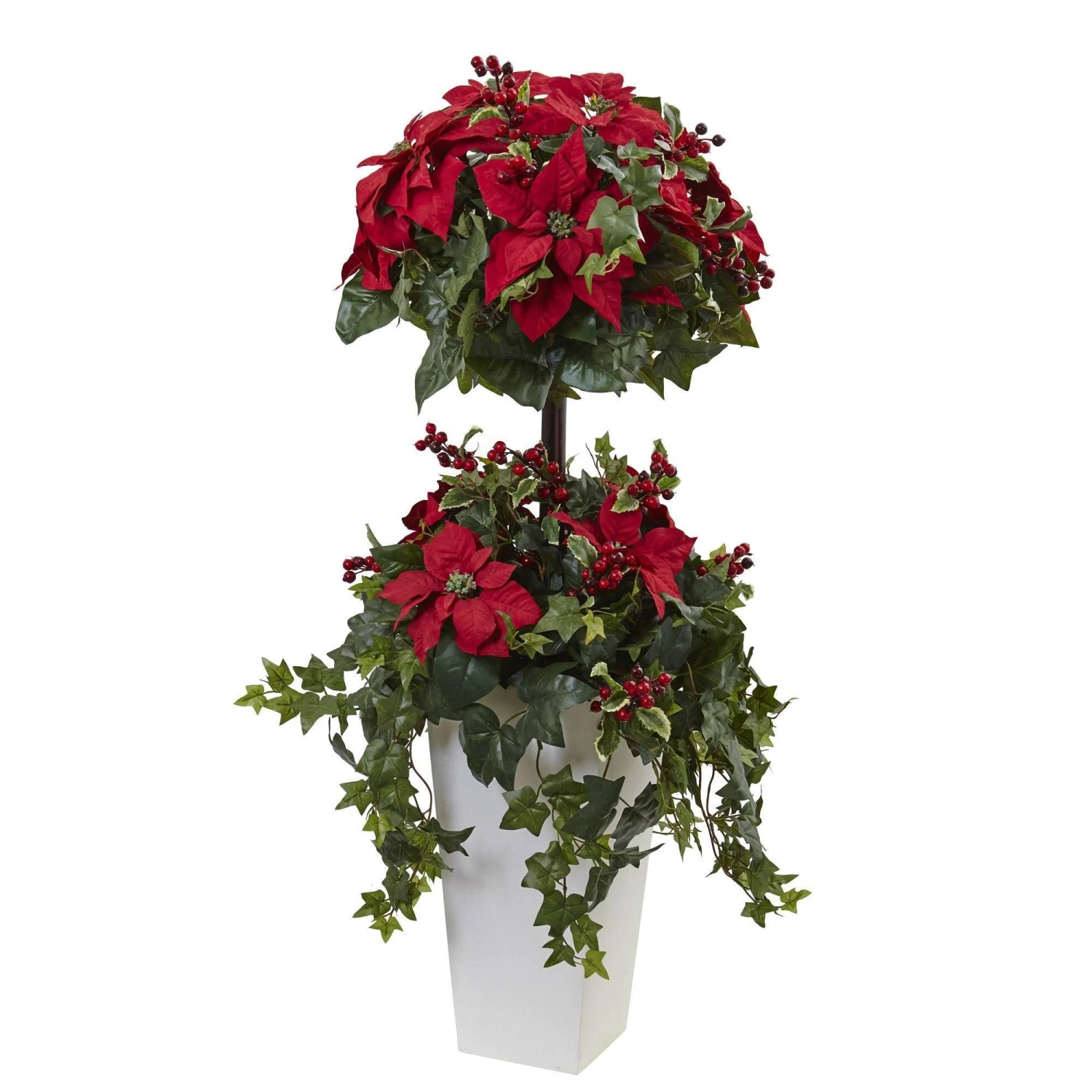 4’ Poinsettia Berry Topiary W/Decorative Planter 3 4’ Poinsettia Berry Topiary W/Decorative Planter
