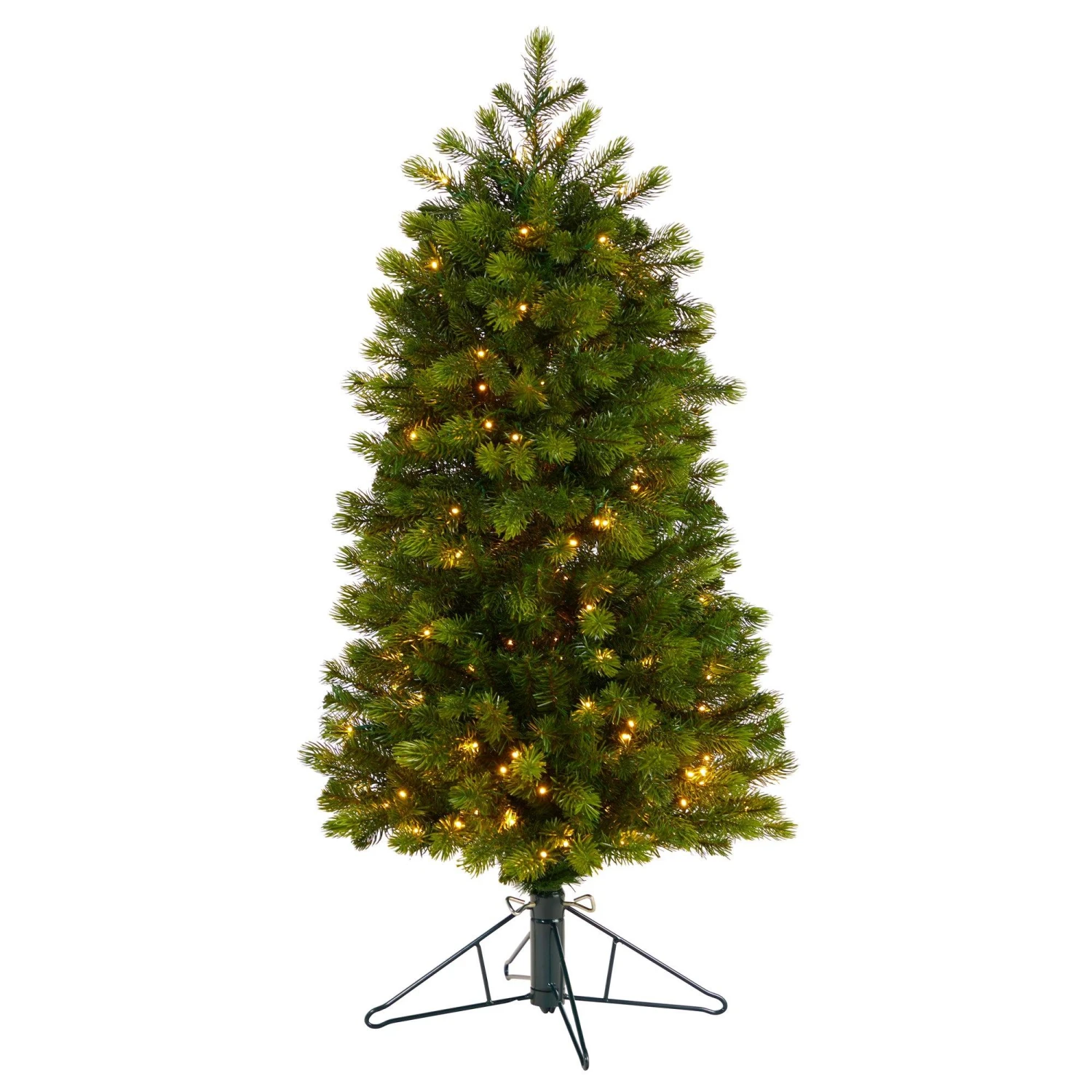 4’ Slim Colorado Mountain Spruce Artificial Christmas Tree With 150 (Multifunction) Micro LED Lights And 360 Branches 3 4’ Slim Colorado Mountain Spruce Artificial Christmas Tree With 150 (Multifunction) Micro LED Lights And 360 Branches