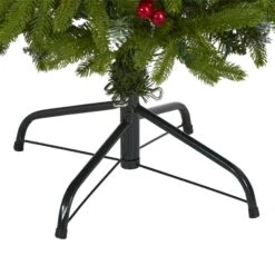 4' Snow Tipped Portland Spruce Artificial Christmas Tree With Frosted Berries And Pinecones With 100 Clear LED Lights -Artificial Flowers Sale artificial 4 snow tipped portland spruce artificial christmas tree with frosted berries and pinecones with 100 nearly natural 365948