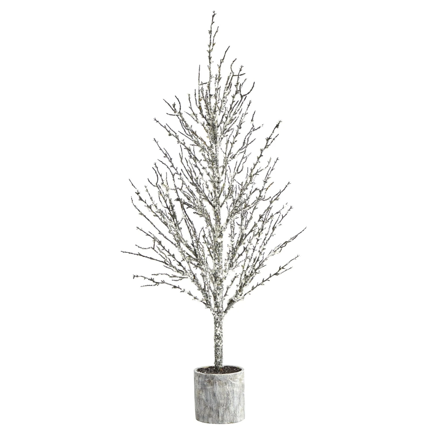 4’ Snowed Twig Artificial Christmas Tree In Decorative Planter 3 4’ Snowed Twig Artificial Christmas Tree In Decorative Planter