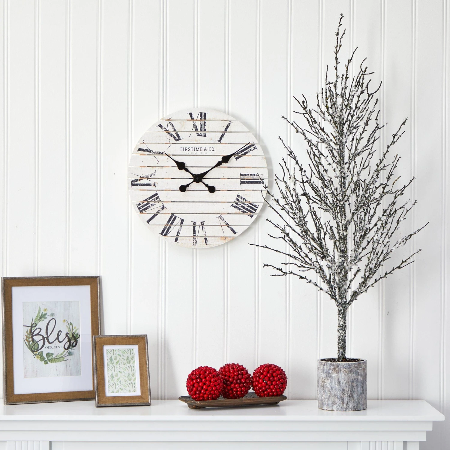 4’ Snowed Twig Artificial Christmas Tree In Decorative Planter 5 4’ Snowed Twig Artificial Christmas Tree In Decorative Planter - Image 3