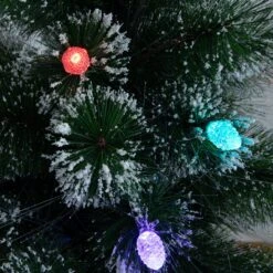4' Snowy Pre-Lit Fiber Optic Artificial Christmas Tree With 40 Colorful LED Lights 12 4' Snowy Pre-Lit Fiber Optic Artificial Christmas Tree With 40 Colorful LED Lights -Artificial Flowers Sale artificial 4 snowy pre lit fiber optic artificial christmas tree with 40 colorful led lights nearly natural 418588
