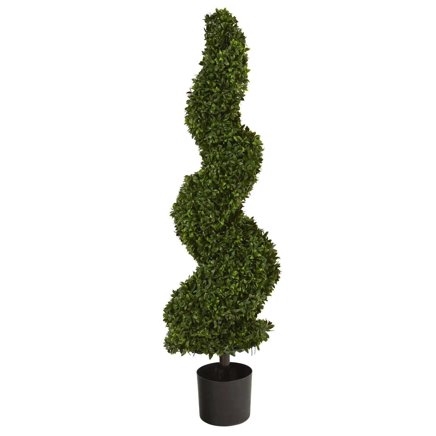 4’ Spiral Hazel Leaf Artificial Topiary Tree UV Resistant (Indoor/Outdoor) 3 4’ Spiral Hazel Leaf Artificial Topiary Tree UV Resistant (Indoor/Outdoor)
