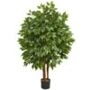 4’ Super Deluxe Artificial Ficus Tree -Artificial Flowers Sale artificial 4 super deluxe artificial ficus tree nearly natural 811552