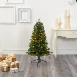 4' Vermont Fir Artificial Christmas Tree With 100 Clear LED Lights 14 4' Vermont Fir Artificial Christmas Tree With 100 Clear LED Lights -Artificial Flowers Sale artificial 4 vermont fir artificial christmas tree with 100 clear led lights nearly natural 140905