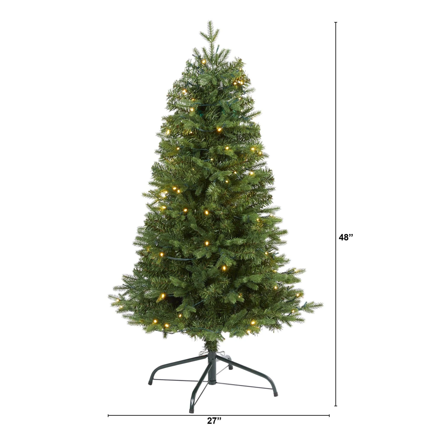 4' Vermont Fir Artificial Christmas Tree With 100 Clear LED Lights 4 4' Vermont Fir Artificial Christmas Tree With 100 Clear LED Lights - Image 2