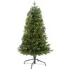 4' Vermont Fir Artificial Christmas Tree With 100 Clear LED Lights