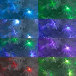 4' White Pre-Lit Fiber Optic Artificial Christmas Tree With 120 Colorful LED And Remote Control Show -Artificial Flowers Sale artificial 4 white pre lit fiber optic artificial christmas tree with 120 colorful led and remote control show nearly natural 824137