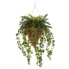 41” Cycas And Ivy Artificial Plant In Hanging Basket -Artificial Flowers Sale artificial 41 cycas and ivy artificial plant in hanging basket nearly natural 719516
