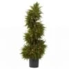 43” Cedar Spiral Topiary W/Lights -Artificial Flowers Sale artificial 43 cedar spiral topiary wlights nearly natural 562262