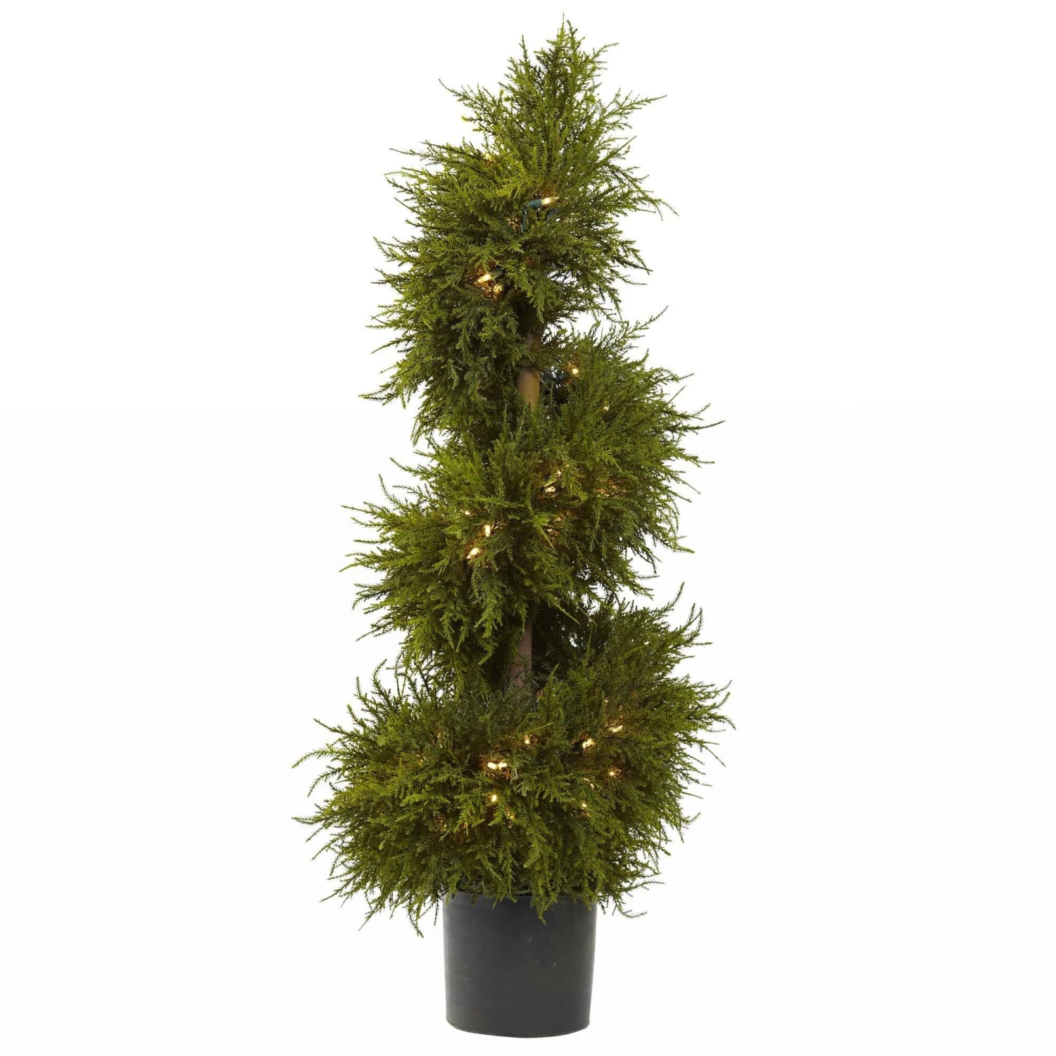 43” Cedar Spiral Topiary W/Lights 3 43” Cedar Spiral Topiary W/Lights