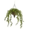 43” Ivy Artificial Hanging Plant In Hanging Metal Bowl -Artificial Flowers Sale artificial 43 ivy artificial hanging plant in hanging metal bowl nearly natural 575070