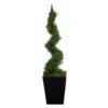 44” Cypress Spiral Topiary Artificial Tree In Black Metal Planter 1 44” Cypress Spiral Topiary Artificial Tree In Black Metal Planter -Artificial Flowers Sale artificial 44 cypress spiral topiary artificial tree in black metal planter nearly natural 256962