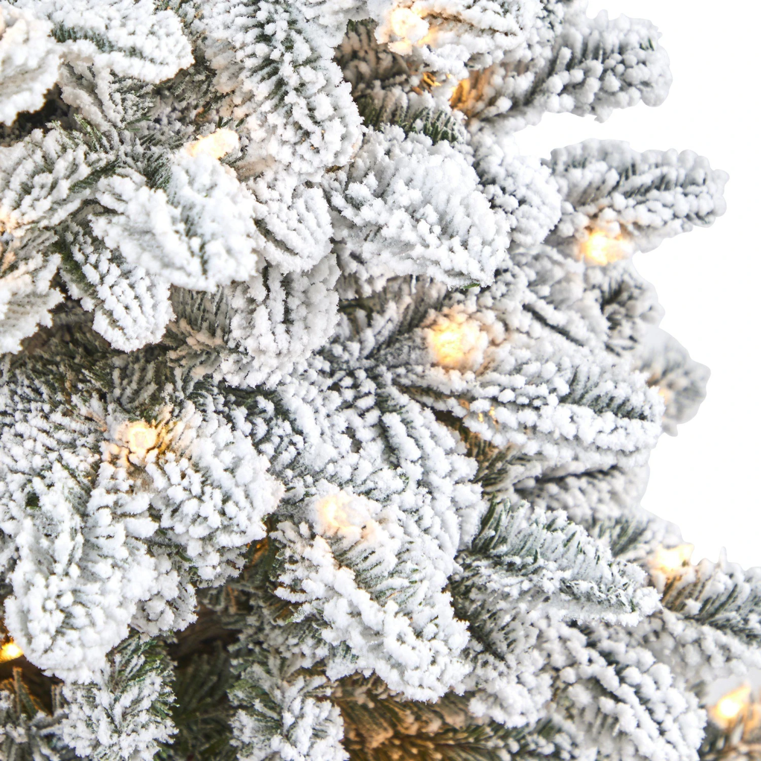 44” Flocked North Carolina Fir Artificial Christmas Tree With 150 Warm White Lights And 545 Bendable Branches In Planter 12 44” Flocked North Carolina Fir Artificial Christmas Tree With 150 Warm White Lights And 545 Bendable Branches In Planter - Image 10