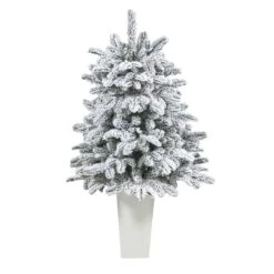 44” Flocked North Carolina Fir Artificial Christmas Tree With 150 Warm White Lights And 545 Bendable Branches In Planter 22 44” Flocked North Carolina Fir Artificial Christmas Tree With 150 Warm White Lights And 545 Bendable Branches In Planter -Artificial Flowers Sale artificial 44 flocked north carolina fir artificial christmas tree with 150 warm white lights and 545 bendable branches in planter nearly natural 846153