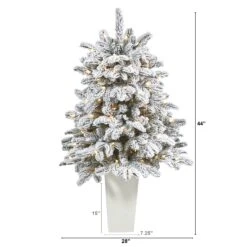44” Flocked North Carolina Fir Artificial Christmas Tree With 150 Warm White Lights And 545 Bendable Branches In Planter 21 44” Flocked North Carolina Fir Artificial Christmas Tree With 150 Warm White Lights And 545 Bendable Branches In Planter -Artificial Flowers Sale artificial 44 flocked north carolina fir artificial christmas tree with 150 warm white lights and 545 bendable branches in planter nearly natural 973031