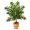 45” Areca Palm Artificial Tree In In Terra-Cotta Planter (Real Touch) -Artificial Flowers Sale artificial 45 areca palm artificial tree in in terra cotta planter real touch nearly natural 688312