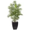 4.5’ Areca Palm Tree With Black Wash Planter UV Resistant (Indoor/Outdoor) -Artificial Flowers Sale artificial 45 areca palm tree with black wash planter uv resistant indooroutdoor nearly natural 661062
