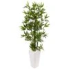 4.5’ Artificial Bamboo Tree In White Tower Planter 1 4.5’ Artificial Bamboo Tree In White Tower Planter -Artificial Flowers Sale artificial 45 artificial bamboo tree in white tower planter nearly natural 531881