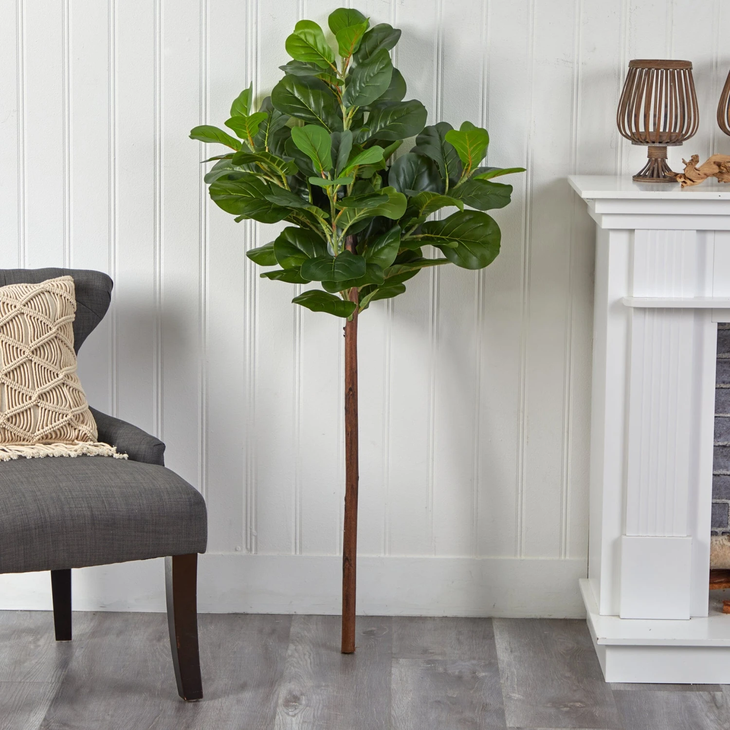 4.5’ Artificial Fiddle Leaf Tree (No Pot) 4 4.5’ Artificial Fiddle Leaf Tree (No Pot) - Image 2