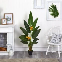 4.5’ Bird Of Paradise Artificial Plant (Real Touch) -Artificial Flowers Sale artificial 45 bird of paradise artificial plant real touch nearly natural 696228