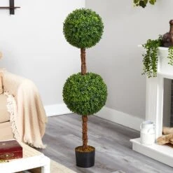 4.5’ Boxwood Double Ball Topiary Artificial Tree (Indoor/Outdoor) 8 4.5’ Boxwood Double Ball Topiary Artificial Tree (Indoor/Outdoor) -Artificial Flowers Sale artificial 45 boxwood double ball topiary artificial tree indooroutdoor nearly natural 664747