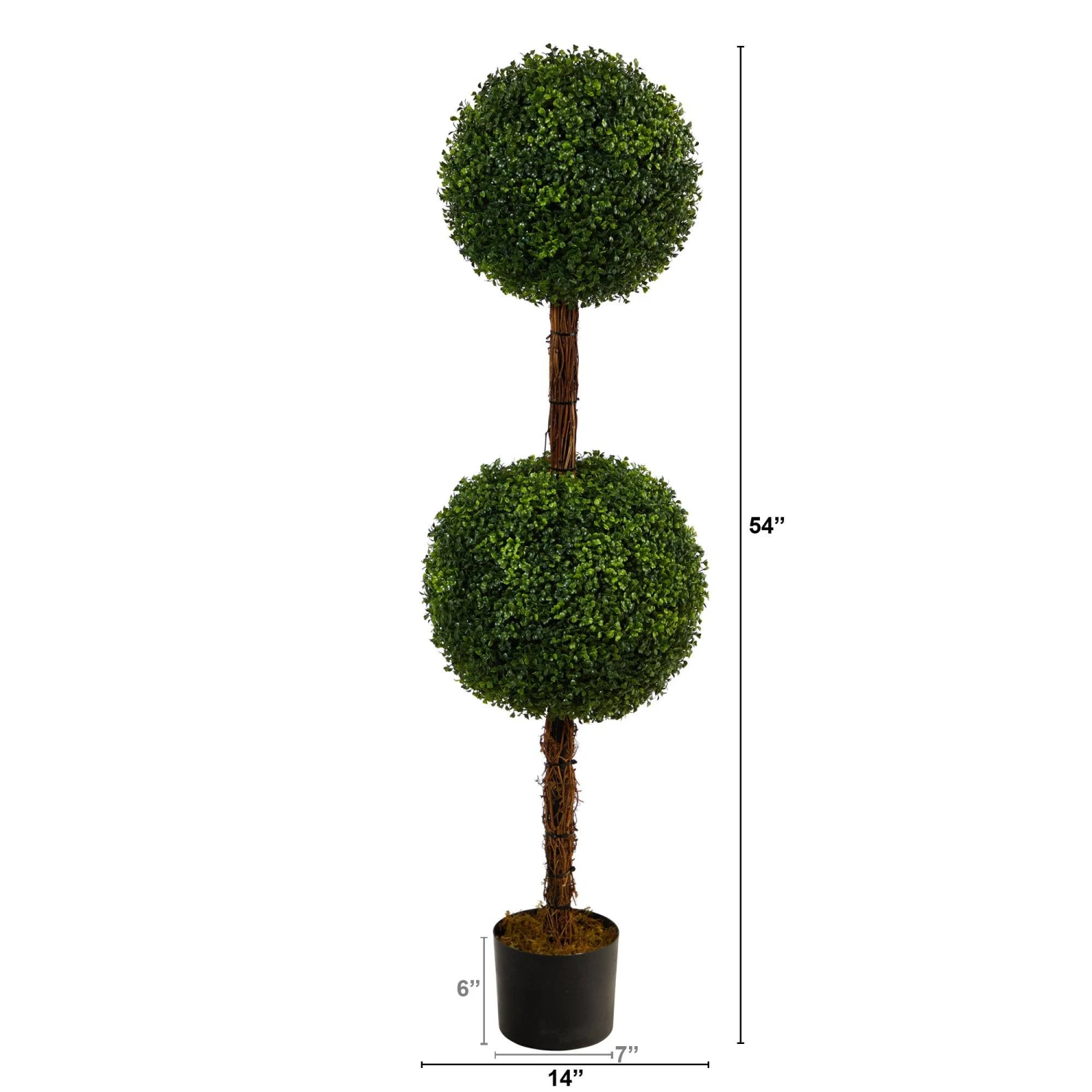 4.5’ Boxwood Double Ball Topiary Artificial Tree (Indoor/Outdoor) 4 4.5’ Boxwood Double Ball Topiary Artificial Tree (Indoor/Outdoor) - Image 2