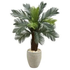 4.5’ Cycas Artificial Tree In Oval Planter (Indoor/Outdoor)